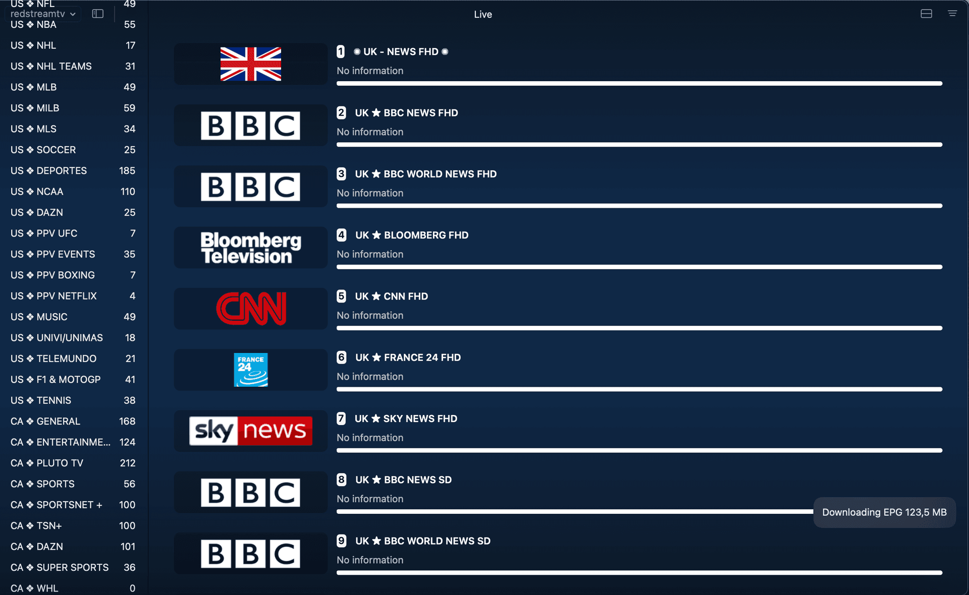 Chaînes d’actualités du monde entier en direct